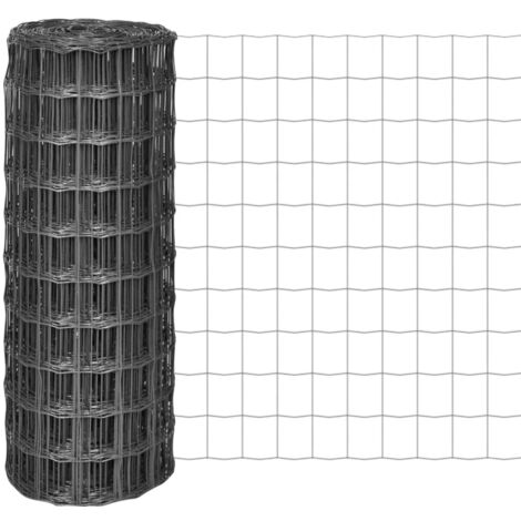 Clôture euro Acier 25 x 1 m Gris