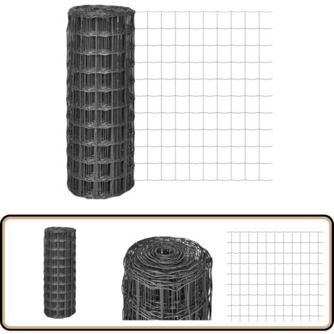 Clôture euro Acier 10 x 1 m Gris - Clôture Euro - Clôture Acier - Clôture Grise - Clôture Jardin - Clôture Poule