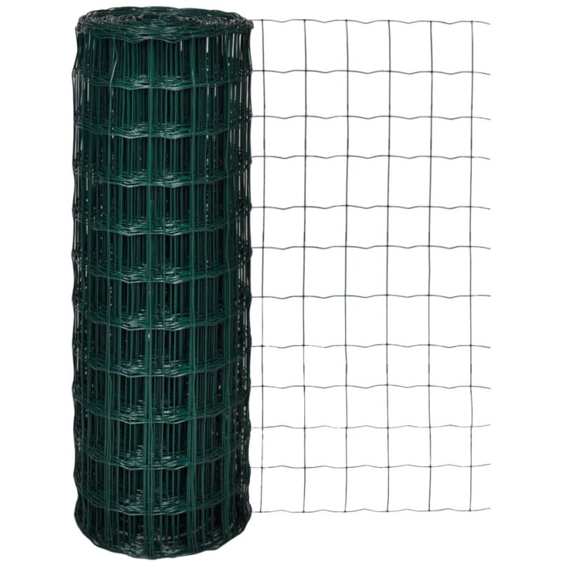 Clôture Euro Acier 10 x 1,7 m Vert