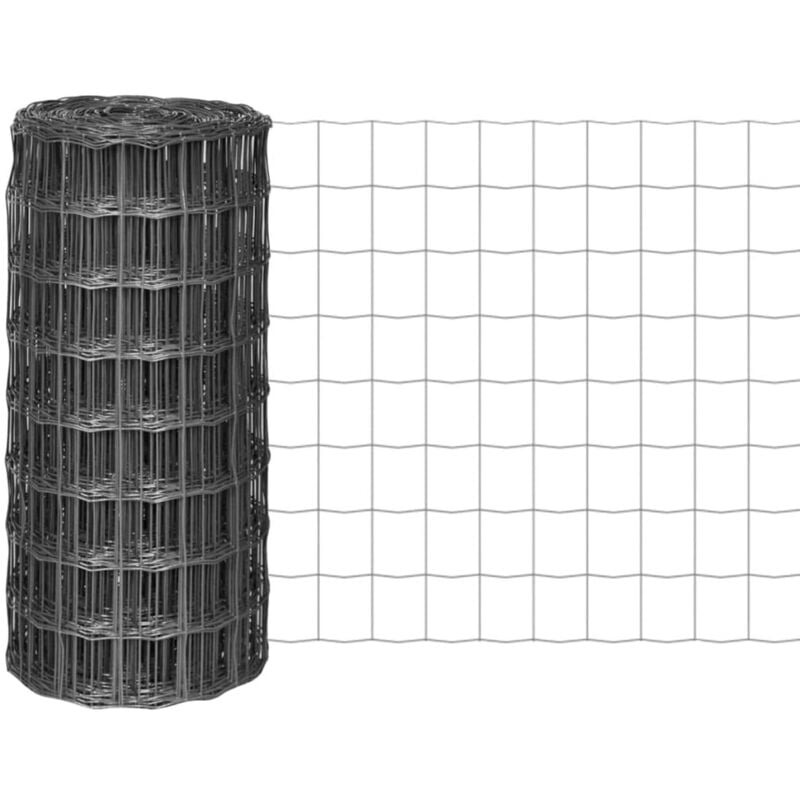 Vidaxl - Clôture euro Acier 25 x 0,8 m Gris