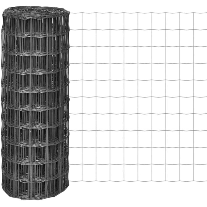 Vidaxl - Clôture euro Acier 25 x 1 m Gris