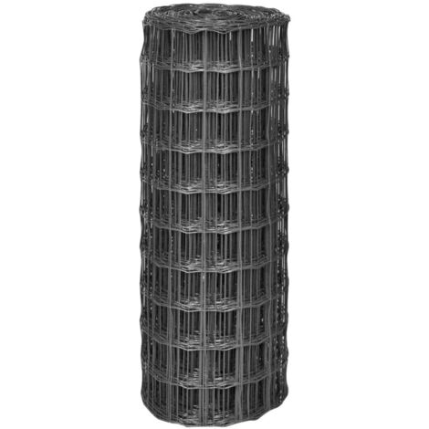Clôture euro Acier 25 x 1 m Gris