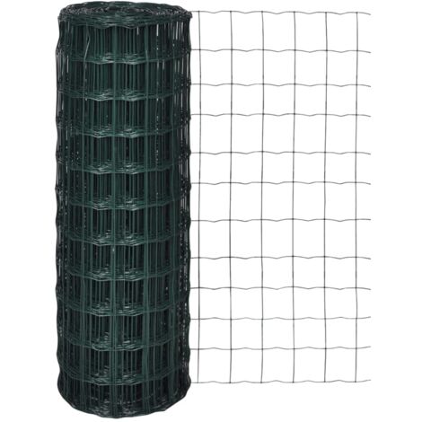 Clôture Euro Acier Bordure de Jardin Protection Volaille Multi-taille vidaXL