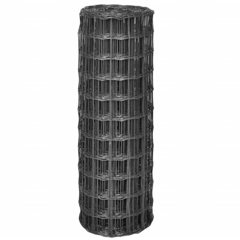 Clôture Euro Acier 25 x 1,2 m Gris CFW51534