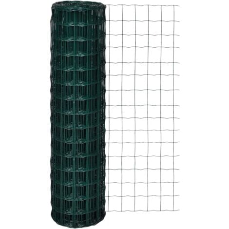 Clôture euro Acier 25 x 1,5 m Vert vidaXL