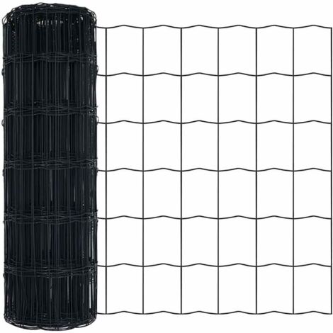 Clôture Euro Gris 0,4 x 10 m Fer revêtu de PVC