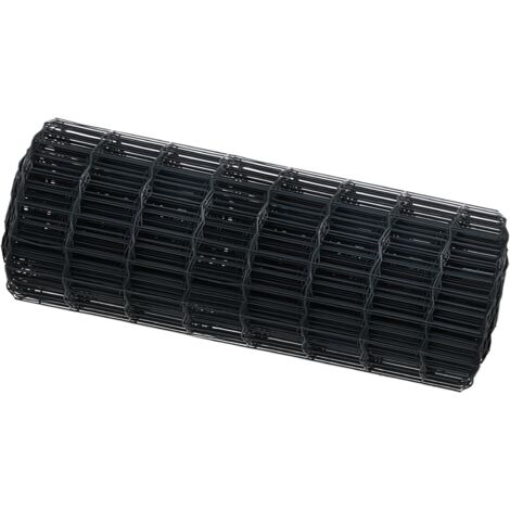 Vidaxl – Clôture Euro gris 0.8 x 25 m en fer revêtu de PVC – Barrière extérieure moderne – Pour jardins et terrasses