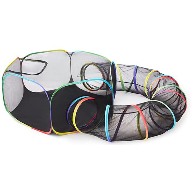 Clôture extérieure pour chats d'intérieur, tente extérieure portable avec tunnel pour animaux de compagnie pour chats et chiots