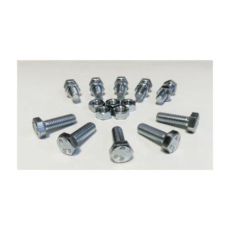 Cloture & Jardin – Boulons classiques pour jambe de force – Lot de 10 – Longueur 25mm – Diamètre 8mm – Écrous M8 inclus