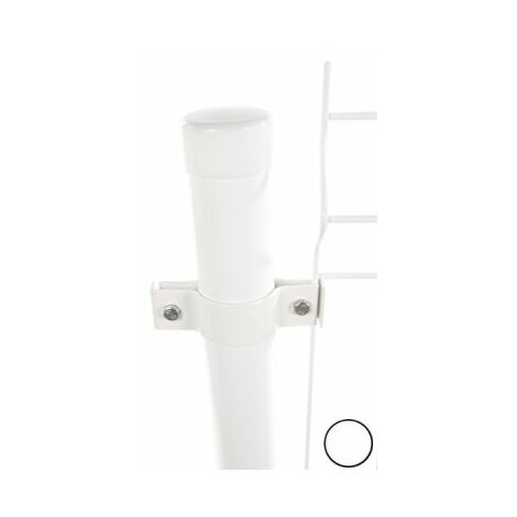 Cloture & Jardin – Colliers doubles de fixation pour poteaux ronds – Lot de 6 – Compatibles avec poteaux 48mm – Pour grillages rigides
