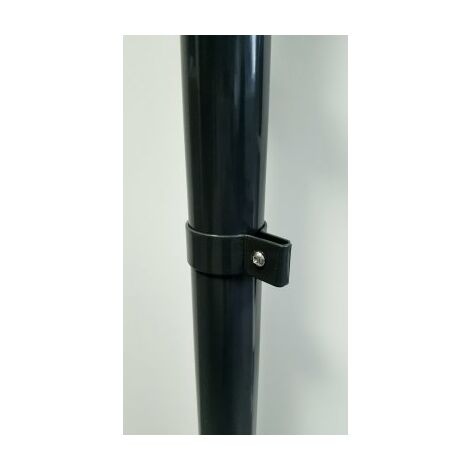 Cloture & Jardin – Colliers simples de fixation pour poteaux ronds – Lot de 6 – Compatible fils 4/5 mm – Pour poteaux de ø 48 mm – Gris anthracite