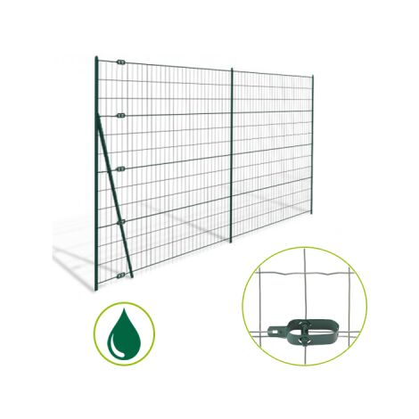 Cloture & Jardin – Grillage soudé vert 1,50 m – Maille 100 x 75 mm – Acier galvanisé – Plastification haute adhérence pour durabilité