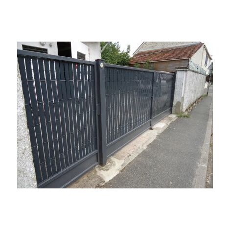 Cloture & Jardin – Kit occultation PVC à tresser gris anthracite 10m – Lattes de 47mm – Épaisseur 0,8mm – Pour panneaux rigides 4/5mm