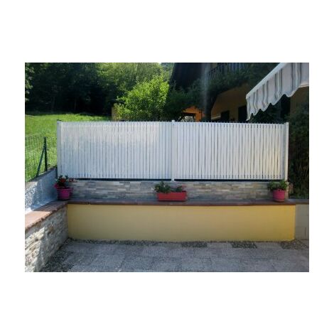 Cloture & Jardin – Kit occultation PVC à tresser blanc 10M – Hauteur 1,73m – Lattes 47mm – Installation sans outil – Pour panneaux rigides