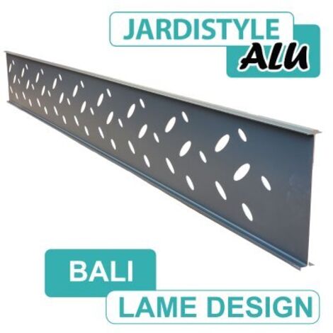 Cloture & Jardin – Lame aluminium gris anthracite 2m – Clôture design 20cm – Montage rapide sans effort – Aluminium thermolaqué résistant à la corrosion