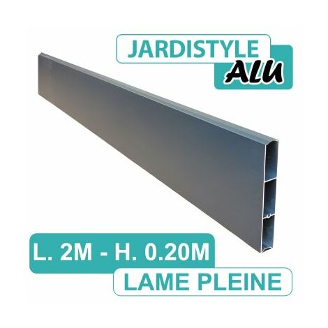 Cloture & Jardin – Lame pleine aluminium gris anthracite 2m – Épaisseur 2,5cm – Résistante à la rouille – Montage rapide et sans effort