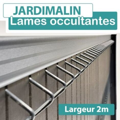 Cloture & Jardin – Lames d'occultation composite 1,03 m – Résistantes aux intempéries – Longueur 2 m – Couleur gris anthracite – Installation facile sans outil