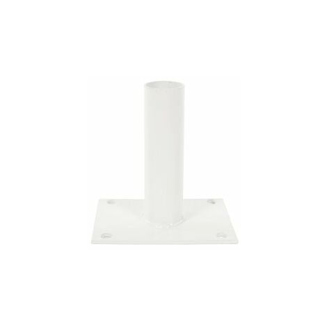 Cloture & Jardin – Platine pour poteau rond de portillon grillagé – Acier thermolaqué – Fixation sans scellement – Dimensions 150x100mm – Hauteur 200mm