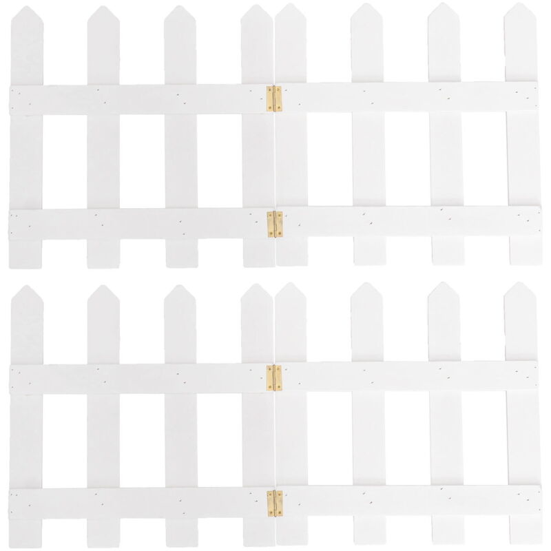 Clôture miniature décorative en bois de 1,2 m d'EtereautyDécoration de fête de mariage pour sapin de Noël (blanc)