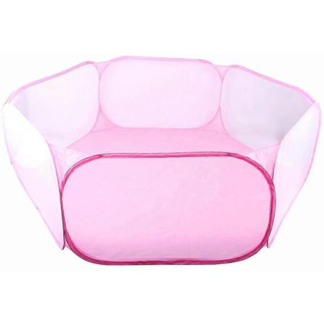 Clôture pour enfants, tente, jouets, clôture hexagonale rose--
