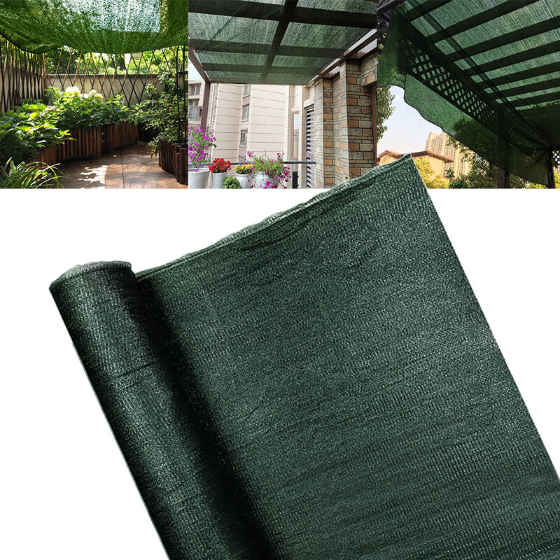 Hengmei - Clôture pvc 1.5x10m Tissu hdpe Protection du Vent Pare-Soleil Brise-Vue Paravent pour Les clôtures et rambardes pour Balcon, Vert