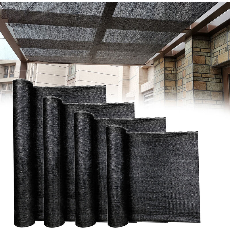 Clôture pvc 1.2x10m Tissu hdpe Protection du Vent Pare-Soleil Brise-Vue Paravent pour Les clôtures et rambardes pour Jardin Anthracite Hengmei