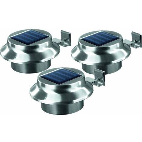 clôture solaire lumière clôture lumière couloir lumière 3led évier lumière solaire applique murale 3pcs