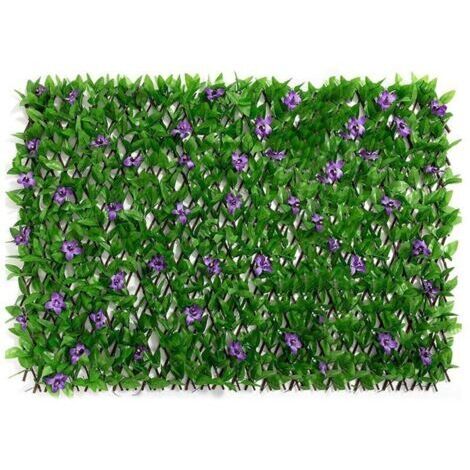 Clôture Végétale Imitation Extensible pour Décoration Murale Balcon Extérieur