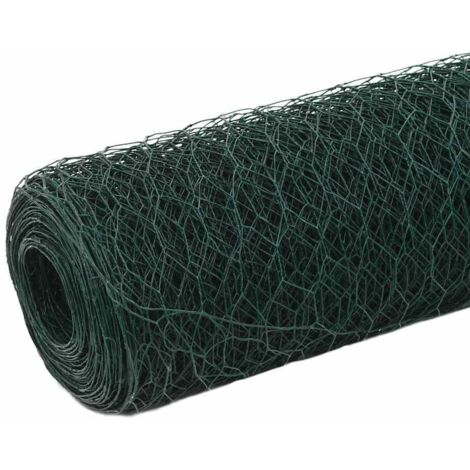 Clôture，Grillage Acier avec revêtement en PVC 25x1,2 m Vert CFW94581