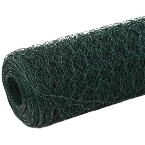 Clôture，Grillage Acier avec revêtement en PVC 25x1,5 m Vert CFW82596