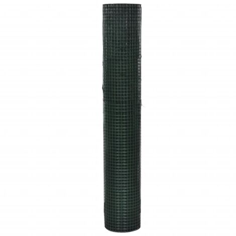 Clôture，Grillage acier galvanisé et revêtement en PVC 10x1 m vert CFW71941