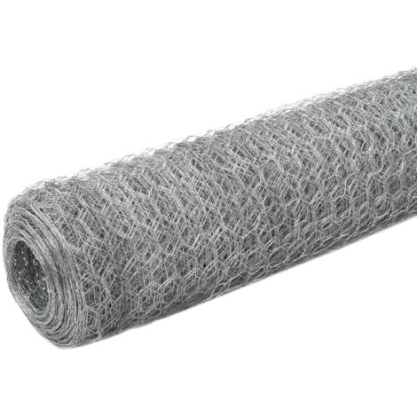Clôture，Grillage pour volière Acier galvanisé 25x1,5 m Argenté CFW26652