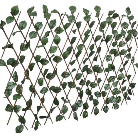 Clôtures à treillis de saule 5 pcs feuille artificielle 180x30cm CFW51556