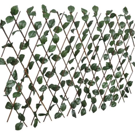 Clôtures à treillis de saule 5 pcs feuille artificielle 180x60cm CFW51557