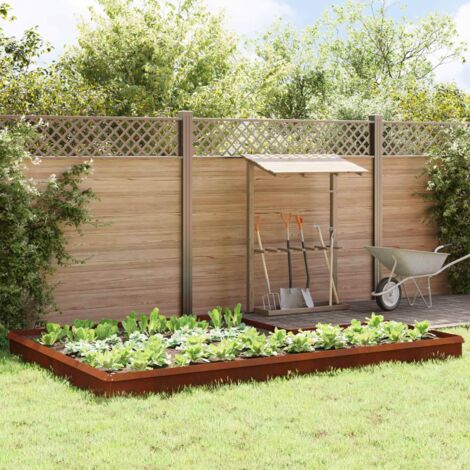 Clôtures anti-limaces,Clôture de jardin 16 pcs Rouillé