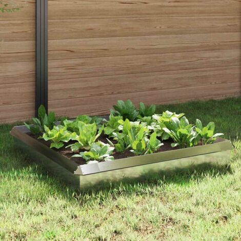 Clôtures anti-limaces,Clôture de jardin 8 pcs Argent Acier inoxydable