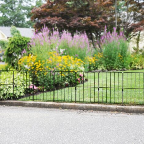 Clôtures de Jardin 25 Pièces Pliable en Métal Barrière Jardin Exterieur Résistant à la Rouille Décoratives pour Terrasse Paysager DESIGN IN