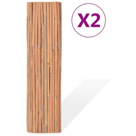 Clôtures en bambou 2 pcs 100x400 cm