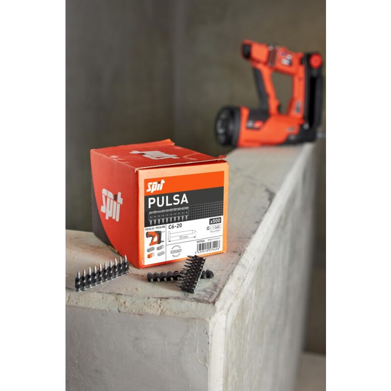 Spit - itw C6 30 mm, clous Pulsa standard, avec 3 cartouches de gaz, 1500 clous 30 mm (057547)