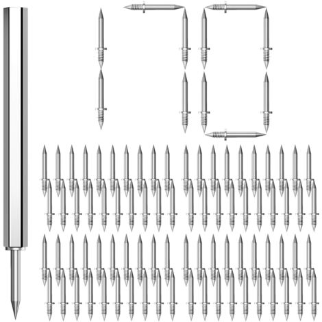 Clou à Double Tête, 170PCS Clous sans Couture, avec 2 Outil de Douille Spécifique à L'ongle, Vis de Sécurité Invisibles pour Décoration de Intérieure, Meubles, Construction