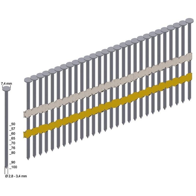 Clou a tete ronde 3000 pièces RK31/65BK Prebena