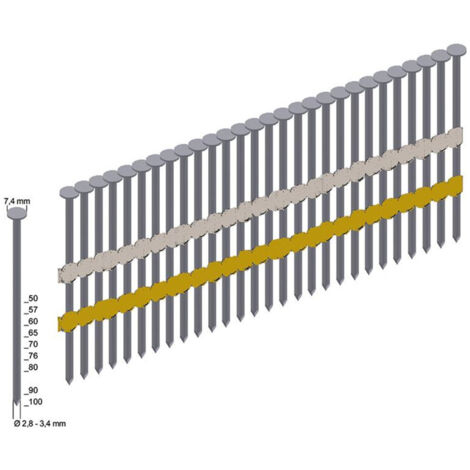 Clou a tete ronde 3000 pièces RK31/65BK Prebena