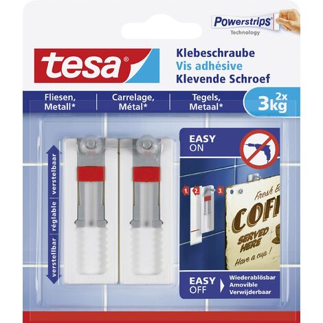 Clou adhésif ajustable tesa® tesa 77765-00000-00 blanc 2 pc(s) W680571