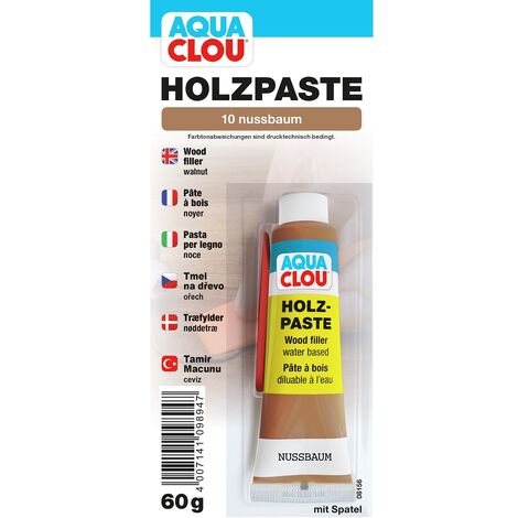 CLOU Aqua Clou Holzpaste 10 Nußbaum mit Spatel 60g