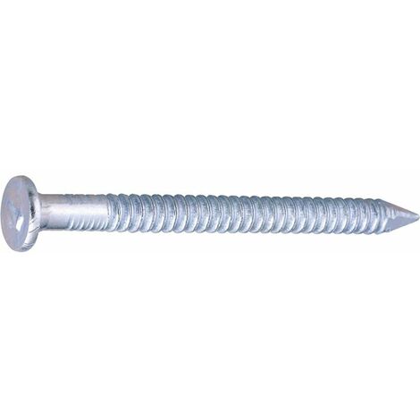 Clou d'ancrage acier zingué 4x40 mm – Boîte de 250 pièces – Pour fixation sabots de solive – Charge admissible niveau III – Alberts