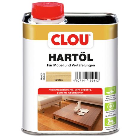 CLOU Hartöl Farblos für Möbel und Böden 750ml