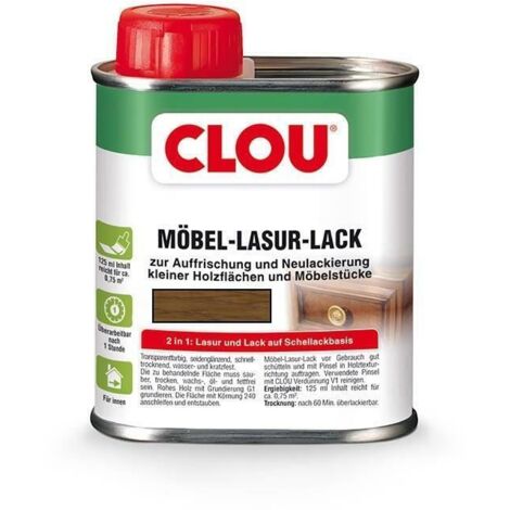 Clou Möbel Lack L4 125 ml eiche mittel Holzlasur