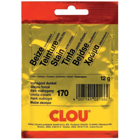 Clou Pulverbeize 12 g mahagoni dunkel Beizen