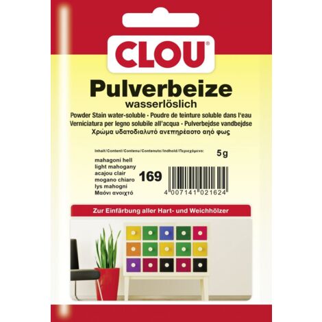 CLOUTH Clou Pulverbeize 5 g mahagoni hell Beizen