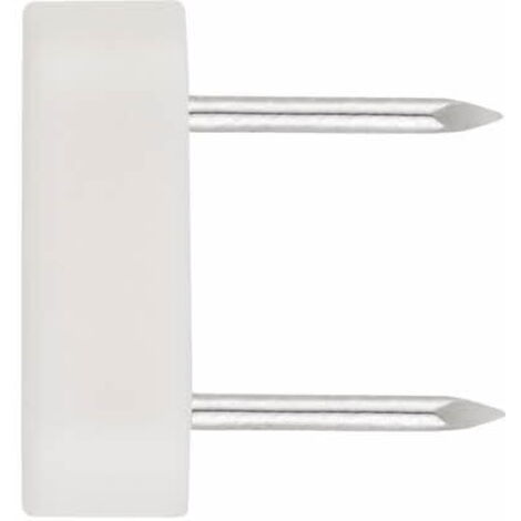 Clou Support de vitrine carré - 2 pointes Marron - Boite de 300